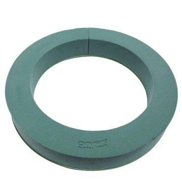 OASIS® våtsteckningssvamp krans, Bioline träunderlag, grön, Ø44cm