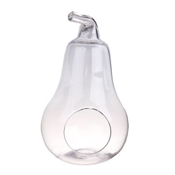 Terrarium i glas YVIE i päronform, klart, 36,5cm, Ø21cm