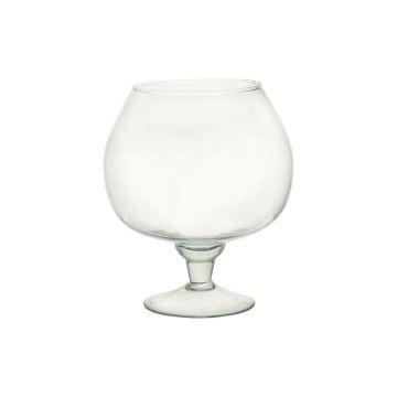 Stort konjakglas EGBERTINE med fot, återvunnet, transparent, 26cm, Ø22,5cm