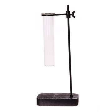 Dekorativt laboratorieglas AUDREY med stativ, klart-svart, 12x8x28cm Dekorativt laboratorieglas AUDREY med stativ, klart-svart, 12x8x28cm