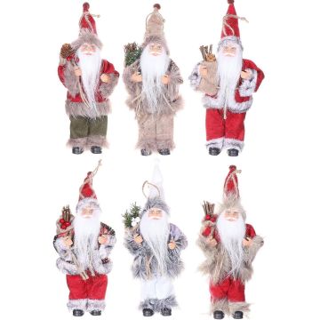 Jultomte-hängare HALDOR, 6 st, presentsäck, färgglad, 11x8x20cm Jultomte-hängare HALDOR, 6 st, presentsäck, färgglad, 11x8x20cm