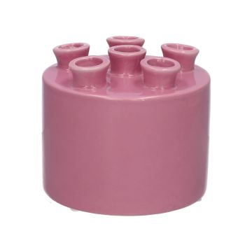 Blomvas VIVIANNE med 6 öppningar, dolomit, lila, 10,5cm, Ø12cm
