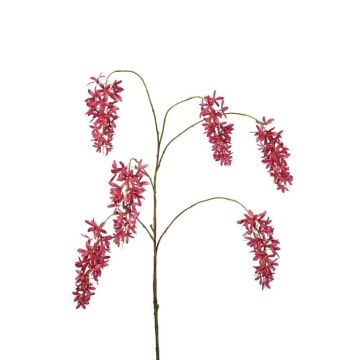 Konstgjord blåregnskvist RAPALLO med blommor, fuchsia, 100cm, Ø9cm