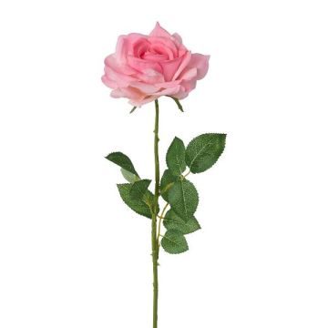 Konstblomma ros DUNKO, rosa, 70cm, Ø11cm