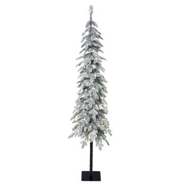 Konstgjord gran med hög stam MOLDE DELUXE, snöklädd, LED-lampor, 150cm, Ø30cm