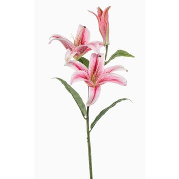 Konstgjord tigerlilja KRAWEL, Eco Collection, cerise-rosa-vit, 85cm, Ø21cm