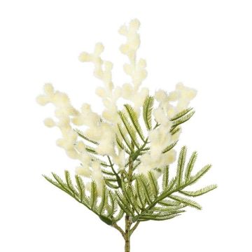 Dekorativ kvist mimosa KROVEN, vit, 40cm Dekorativ kvist mimosa KROVEN, vit, 40cm