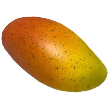 Dekorationsfrukt Mango WERTU, orange-gul-grön, 14,5cm, Ø8cm