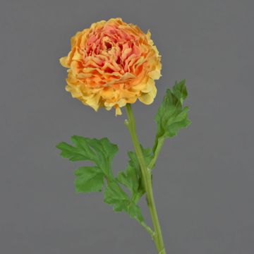 Konstblomma ranunkel GRINTEL, orange-laxrosa, 45cm, Ø9cm