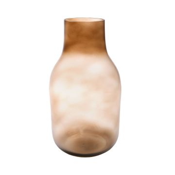Rundad blomvas RAIDON i glas, orange-brun-klar, 30cm, Ø22cm Rundad blomvas RAIDON i glas, orange-brun-klar, 30cm, Ø22cm