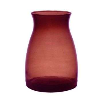 Dekorationsvas MAISIE, glas, röd-klar, 20cm, Ø14cm
