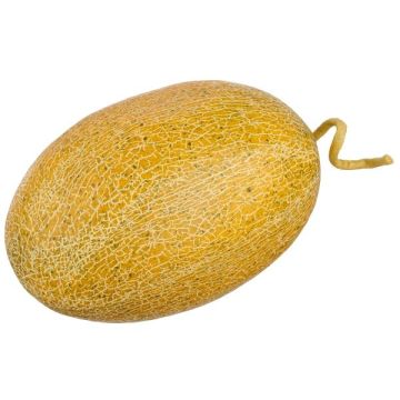 Konstgjord frukt, cantaloupemelon VIKTORIJA, gul, 20cm, Ø13cm