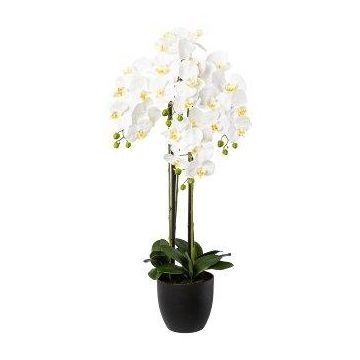 Konstgjord Phalaenopsis-orkidé UKERNA i kruka av harts, vit, 100cm Konstgjord Phalaenopsis-orkidé UKERNA i kruka av harts, vit, 100cm