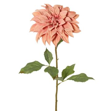 Konstgjord dahlia PHILLIPPA, Eco Collection, gammaldagsrosa, antikrosa, 65cm, Ø15cm