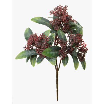 Konstblomma Osmanthus fragrans SIBENA på stativ, vinröd, 20cm