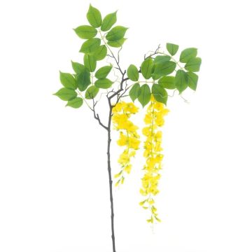 Konstblommor, gren av blåregn LIANMU, gul, 140cm