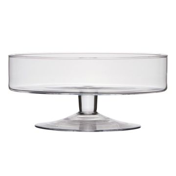 Glasskål CORIE EARTH på fot, transparen, 13cm, Ø29cm Glasskål CORIE EARTH på fot, transparen, 13cm, Ø29cm