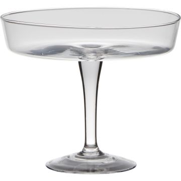Serveringsskål i glas MICK på fot, transparen, 20,5cm, Ø24,5cm Serveringsskål i glas MICK på fot, transparen, 20,5cm, Ø24,5cm