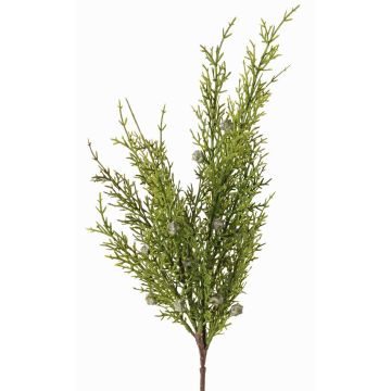 Konstgjord enbärsgren ALEKO med bär, grön, 50cm