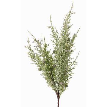 Konstgjord enbärsgren ALEKO med bär, grågrön, 50cm