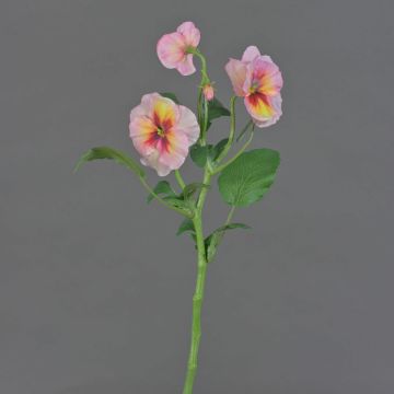 Dekorativ kvist med penséer SIANIE, rosa-cerise-gul, 35cm, Ø5-6,5cm Dekorativ kvist med penséer SIANIE, rosa-cerise-gul, 35cm, Ø5-6,5cm