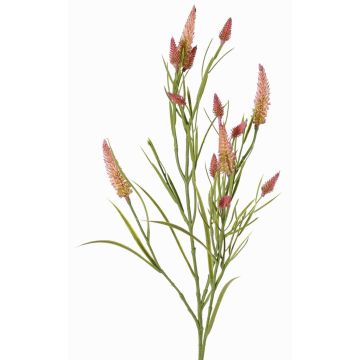 Dekorativ kvist av konstgjord klöver EUTIN med blommor, antikrosa-grön, 80cm, Ø1,5-2cm
