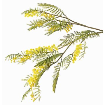 Dekorativ mimosagren BRANAU med blommor, gul, 80cm, Ø0,5cm Dekorativ mimosagren BRANAU med blommor, gul, 80cm, Ø0,5cm