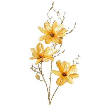 Konstgjord sammetmagnoliagren LEAFY, gul-guld, 115cm Konstgjord sammetmagnoliagren LEAFY, gul-guld, 115cm