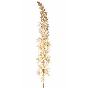 Sammet och konstgjord steppljus UCHANA, kräm-guld, 110cm, Ø7cm Sammet och konstgjord steppljus UCHANA, kräm-guld, 110cm, Ø7cm