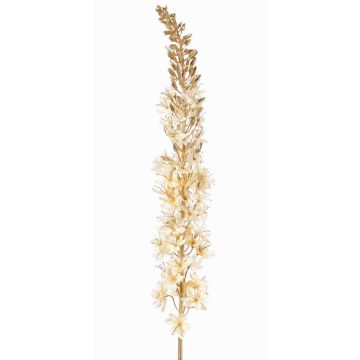 Sammet och konstgjord steppljus UCHANA, kräm-guld, 110cm, Ø7cm
