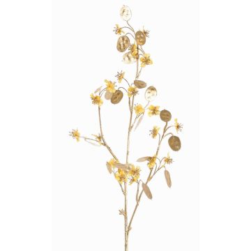 Satäng Lunaria-gren, konstgjord, PINDUS, med blommor, gul-guld, 85cm Satäng Lunaria-gren, konstgjord, PINDUS, med blommor, gul-guld, 85cm