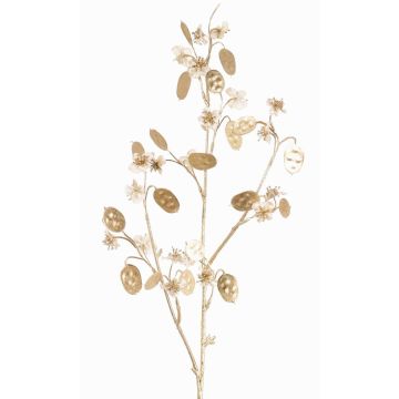 Satinkvist med lunaria, konstgjord PINDUS med blommor, krämguld, 85cm Satinkvist med lunaria, konstgjord PINDUS med blommor, krämguld, 85cm