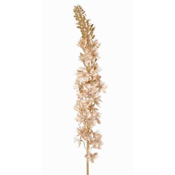 Konstgjord steppljus med sammet UCHANA, beige-guld, 110cm, Ø7cm