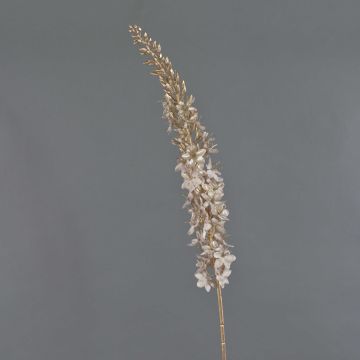 Konstgjord steppljus med sammet UCHANA, beige-guld, 110cm, Ø7cm Konstgjord steppljus med sammet UCHANA, beige-guld, 110cm, Ø7cm