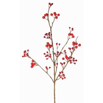 Konstgjord snöbärskvist HARMONIA, bär, röd, 80cm Konstgjord snöbärskvist HARMONIA, bär, röd, 80cm