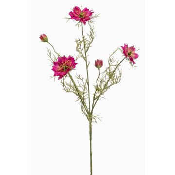 Dekorativ kvist med svart kummin JENNIE, cerise, 70cm