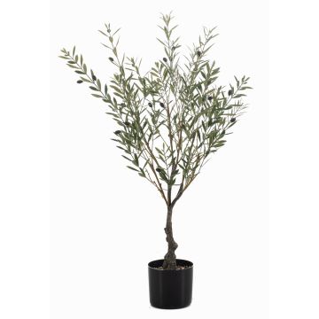 Konstgjord olivträd LONIRB med frukter, konstgjord stam, crossdoor, 90cm