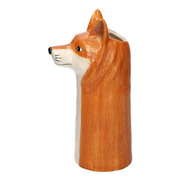 Blomvas i keramik i form av en räv FREDDIE, orange-vit, 14,7x12,2x30cm Blomvas i keramik i form av en räv FREDDIE, orange-vit, 14,7x12,2x30cm