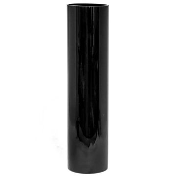 Glasvas, cylindrisk, SANSA OCEAN, svart, 60cm, Ø15cm