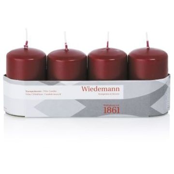 Adventskrans med blockljus JENARO, 4 st, bordeaux, 8cm, Ø5cm, 18 timmar - Tillverkad i Tyskland Adventskrans med blockljus JENARO, 4 st, bordeaux, 8cm, Ø5cm, 18 timmar - Tillverkad i Tyskland