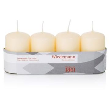 Adventskrans med blockljus JENARO, 4 st, bisquit, 8cm, Ø5cm, 18 timmar - Tillverkad i Tyskland Adventskrans med blockljus JENARO, 4 st, bisquit, 8cm, Ø5cm, 18 timmar - Tillverkad i Tyskland