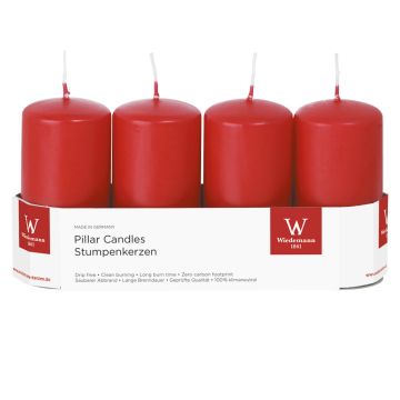 Adventskrans med blockljus JENARO, 4 st, röd, 10cm, Ø5cm, 23 timmar - Tillverkad i Tyskland Adventskrans med blockljus JENARO, 4 st, röd, 10cm, Ø5cm, 23 timmar - Tillverkad i Tyskland