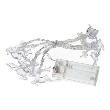 Ljusslinga CASSATA med 10 LED-renar, batteri, 90cm Ljusslinga CASSATA med 10 LED-renar, batteri, 90cm