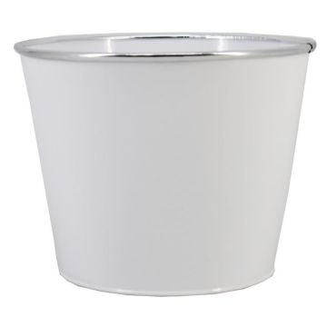 Zinkkruka FYNAS, vit, 9,7cm, Ø12,3cm