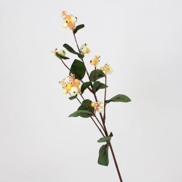 Konstgjord snöbärskvist NERINA med bär, aprikos-kräm, 50cm Konstgjord snöbärskvist NERINA med bär, aprikos-kräm, 50cm