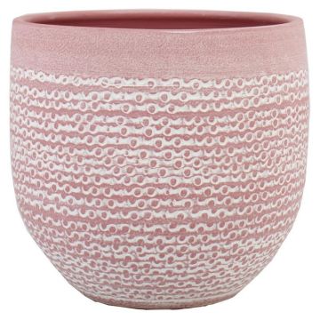 Keramikkruka DOMANO, prickig, rosa, 32cm, Ø35cm Keramikkruka DOMANO, prickig, rosa, 32cm, Ø35cm