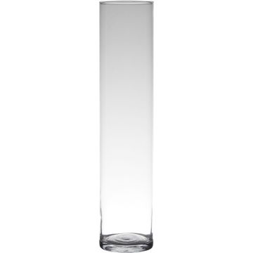 Glasvas, cylindrisk, SANYA EARTH, transparen, 50cm, Ø9cm