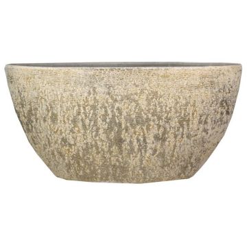 Oval keramikskål ENOVA med ådring, guld, 49x20x25cm Oval keramikskål ENOVA med ådring, guld, 49x20x25cm