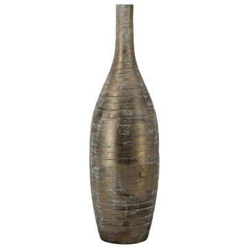 Keramikvas Dekoflaska RODYN med räfflor, färgövergång, brun, 80cm, Ø23cm