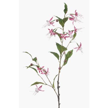 Dekorativ gren fuchsia FROWEL, rosa-vit, 95cm Dekorativ gren fuchsia FROWEL, rosa-vit, 95cm
